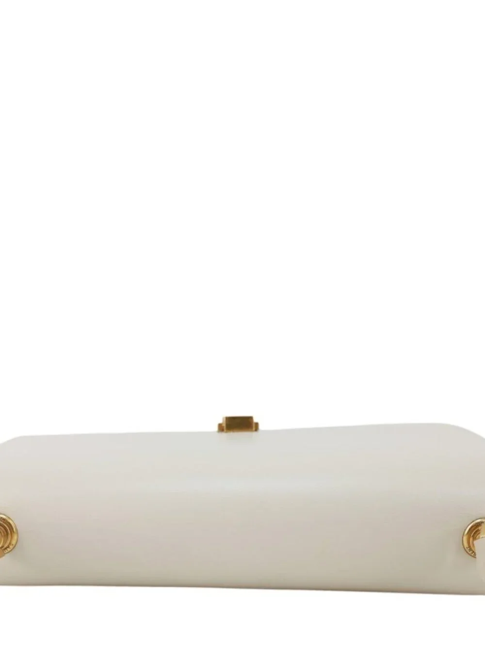 Yves Saint Laurent  Le Carre Calfskin Leather Satchel Bag White